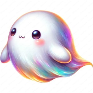 Cute Ghost Clipart | Adorable Ghost Clipart Bundle | 10 High-Quality Designs | Halloween Art | Printables | Commercial Use
