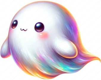 Cute Ghost Clipart Bundle | Halloween Art (Digital Download)