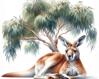 Kangaroo Clipart | 10 High-Quality Images | Wall Art | Paper Craft | Apparel | Junk Journals | Digital Prints | Commercial Use