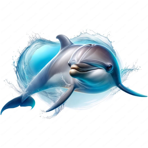 Dolphin Clipart | Playful Dolphin Clipart Bundle | 10 High-Quality Designs | Ocean Life Art | Printables | Commercial Use