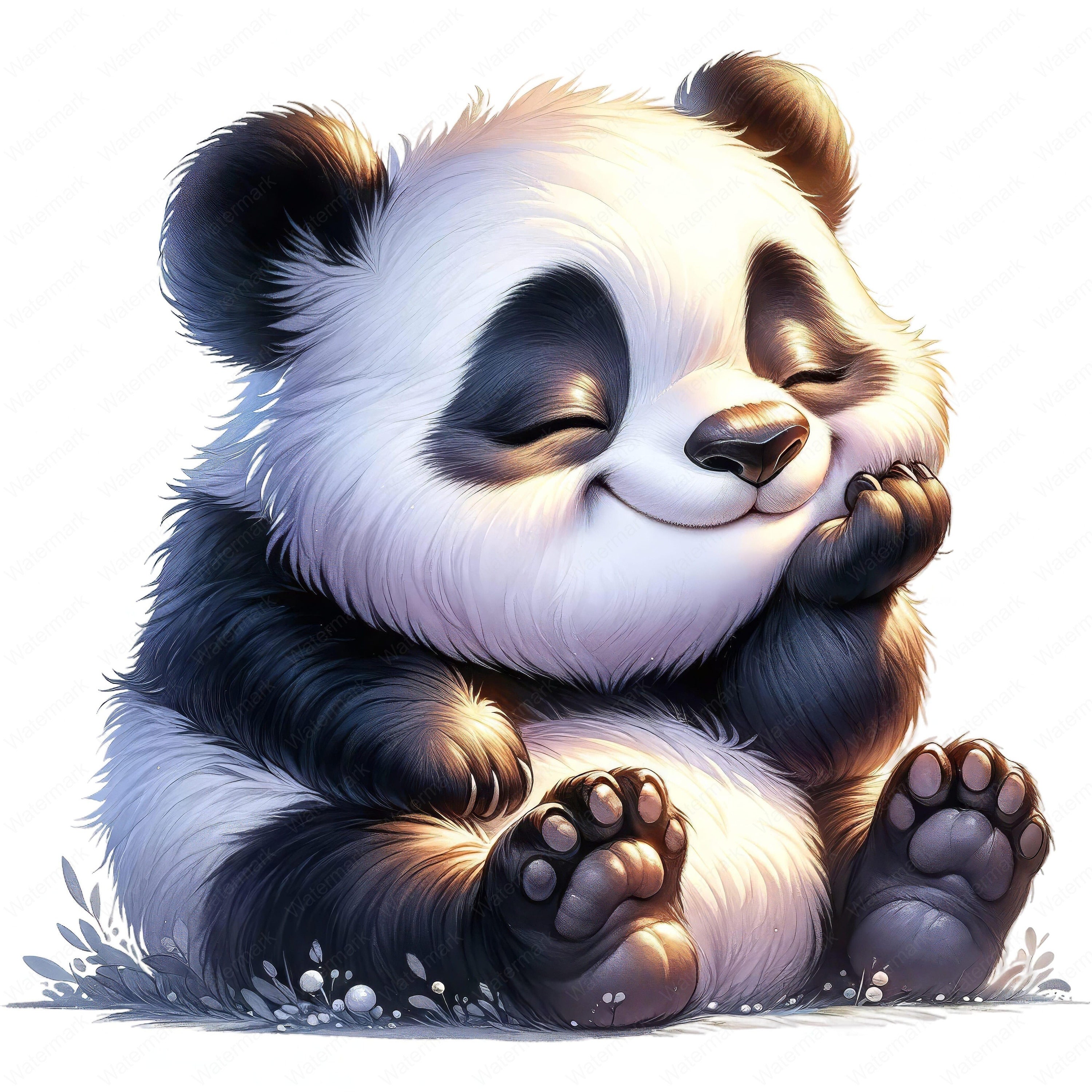 Buy Cute Panda Clipart | Adorable Panda Clipart Bundle | 10 High-quality  Designs | Panda Nursery | Printables | Commercial Use Online in India - Etsy, image size:3000x3000