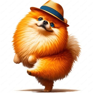 Imágenes prediseñadas de Pomerania divertidas / Paquete de imágenes prediseñadas de Pomerania divertidas y alegres / 10 diseños de alta calidad / Arte canino / Imprimibles / Uso comercial