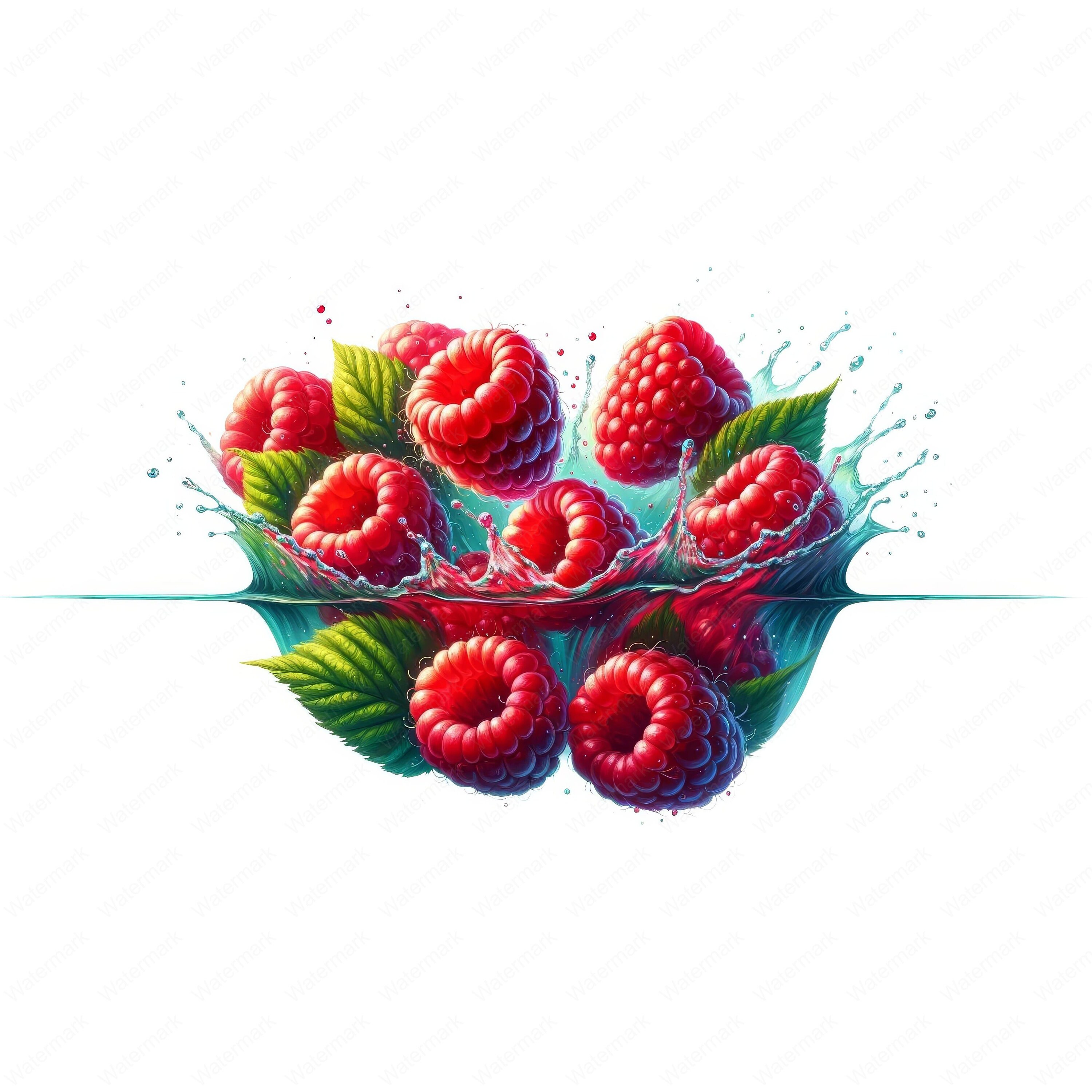 Sparkling Raspberry Visual Raspberry Splash Clipart Bundle: Vivid Berry Art (digital Download) - Etsy