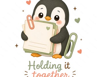 Kawaii Planner Animals Clipart Bundle, Cozy Office Admin PNG JPG