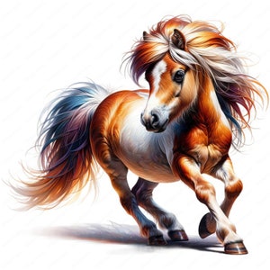 Clipart poney | Lot de cliparts adorable poney | 10 modèles de haute qualité | Art équin | Imprimables | Utilisation commerciale