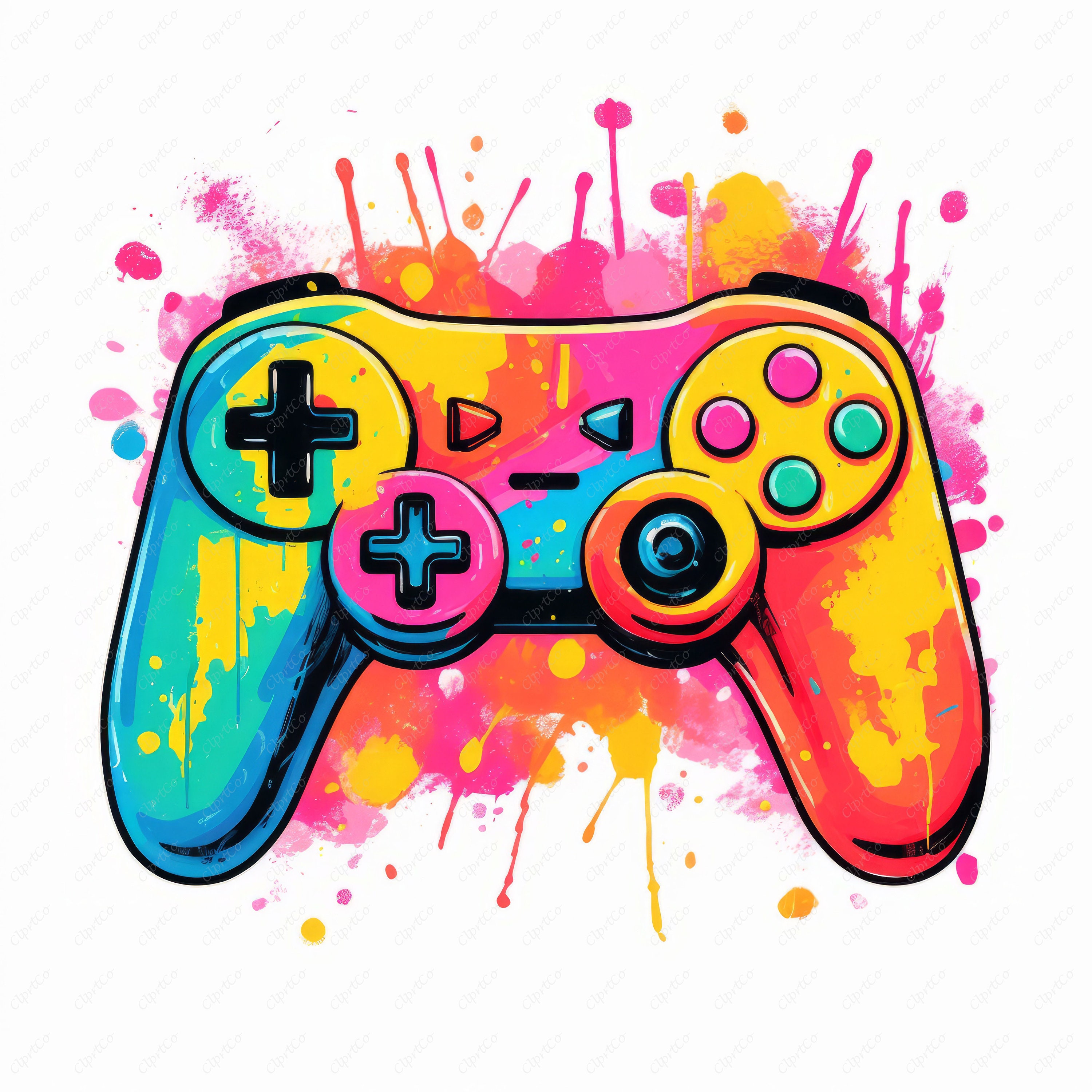 Gaming Controller Clipart 10 High-quality Images Wall Art Digital