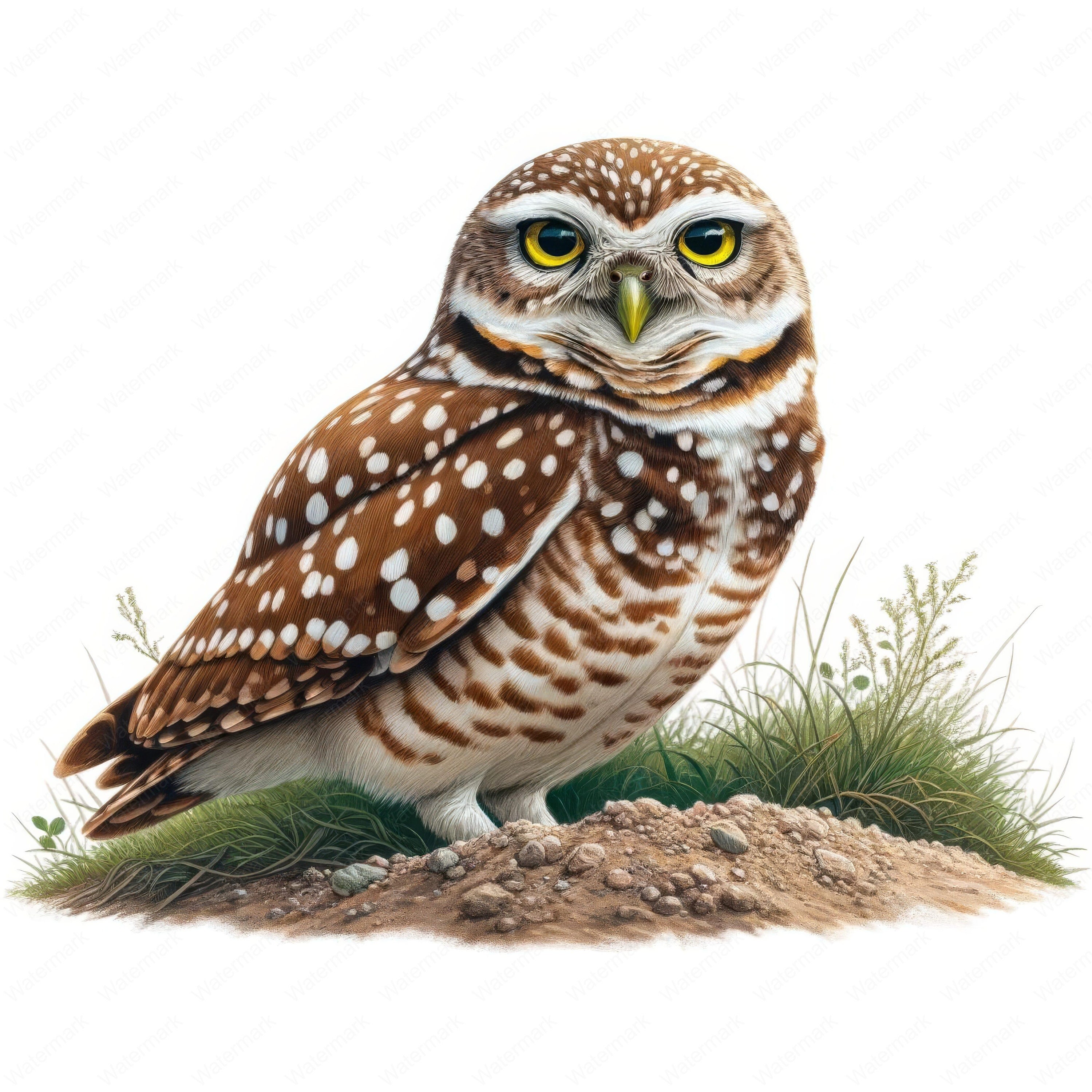 Burrowing Owl Clipart Bundle: 10 Wildlife Art Designs (Digital Download)