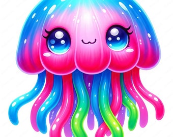 Cute Jellyfish Clipart Bundle | Children's Illustrations (Digital Download)