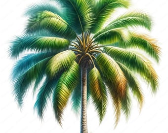 Tropical Palm Tree Clipart Bundle: Beach Theme Art (Digital Download)