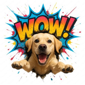 Cute Labrador Puppy Clipart, 10 Designs High Res PNG Bundle, Colorful Art, Instant Download, Commercial Use