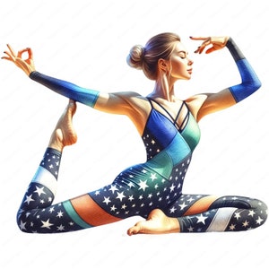 Clipart de yoga / Paquete de clipart de yoga sereno / 10 diseños de alta calidad / Arte de bienestar / Imprimibles / Uso comercial