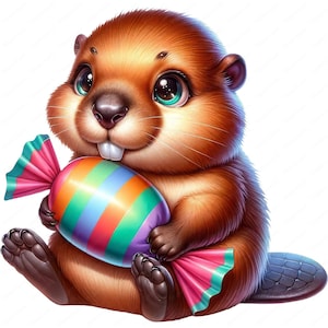 Beaver Clipart | Adorable Beaver Clipart Bundle | 10 High-Quality Designs | Cute Animal Art | Printables | Commercial Use