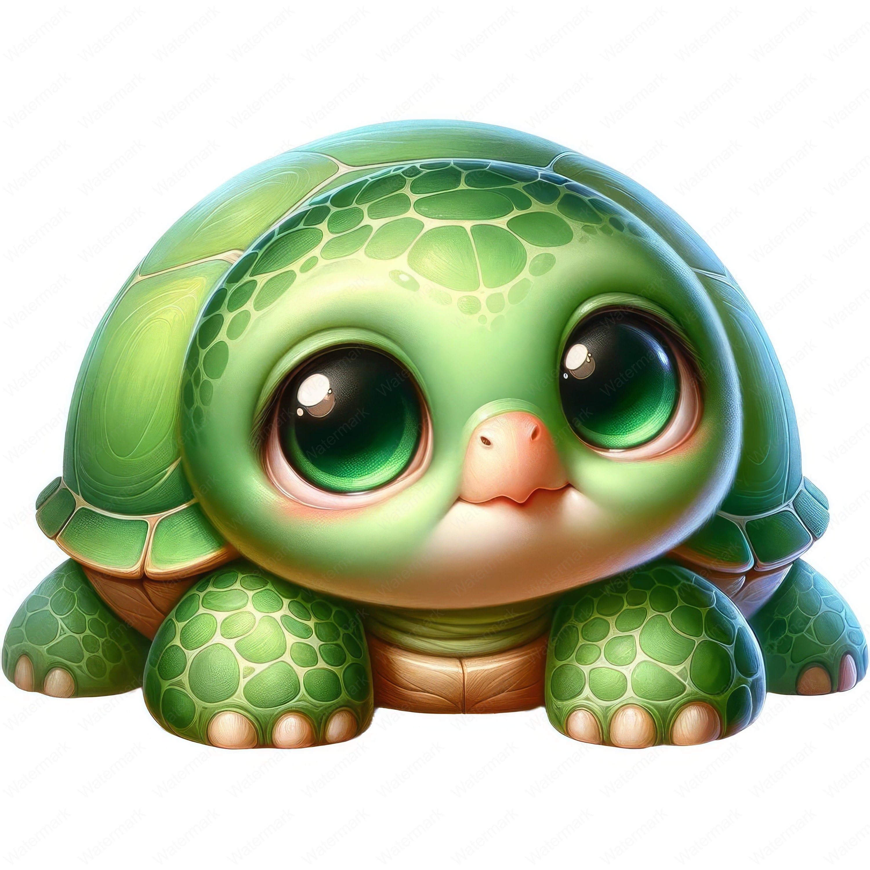 Magic Greetings - Adorable Carte Bébé Tortue - Carte Vidéo, image size:3000x3000