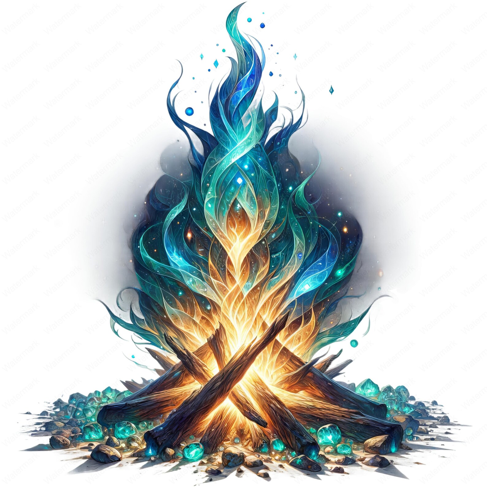 Magic Campfire Clipart Bundle: Enchanting Outdoor Art (digital Download ...