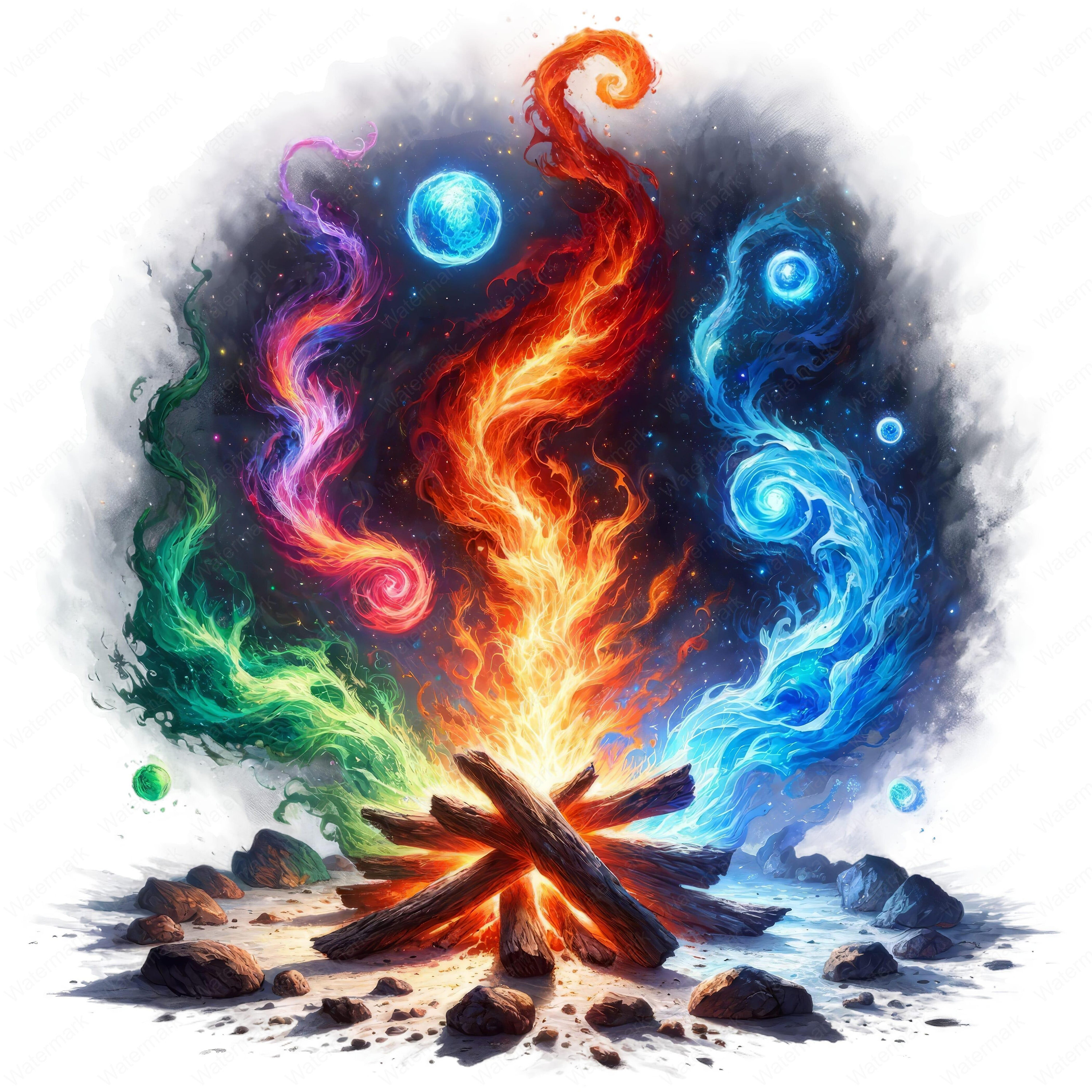 Magic Campfire Clipart Bundle: Enchanting Outdoor Art (digital Download ...