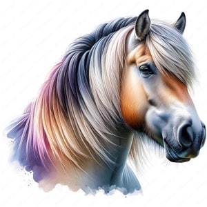 Fjord Horse Clipart Bundle: Nordic Art Printables (Digital Download)