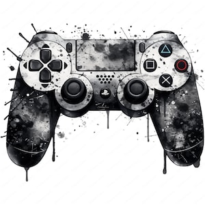 Clipart de contrôleur de jeu | Lot de cliparts pour manette de jeu monochrome | 10 modèles de haute qualité | Art de jeu | Imprimables | Utilisation commerciale