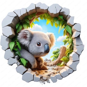 3D Cute Koala Clipart Adorable 3D Koala Clipart Bundle 10 High-quality ...