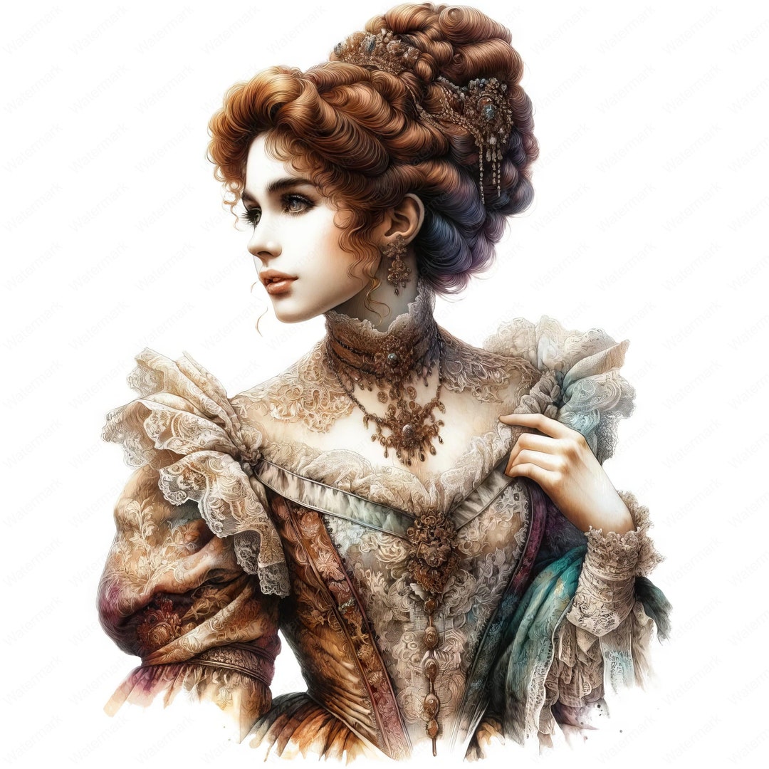 A Victorian Lady's SCRAPBOOK CD付き Victorian Lady Clipart: Vintage Fashion Art Prints (digital