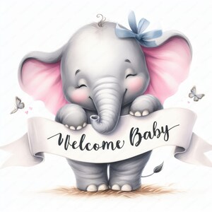 Welcome Baby Clipart 10 High-quality Images Nursery Decor Baby Shower ...