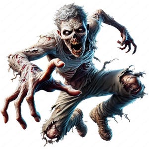 Zombie Clipart | Spooky Zombie Clipart Bundle | 10 High-Quality Designs | Halloween Art | Printables | Commercial Use