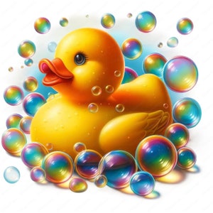 Clipart di anatre di gomma / Adorabile pacchetto di clipart di anatre di gomma / 10 design di alta qualità / Arte per il bagnetto / Materiali stampabili / Uso commerciale