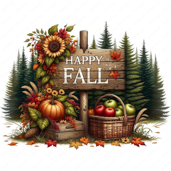 Fall Harvest Clipart Bundle: Autumn Art Printables (Commercial Use) (Digital Download)