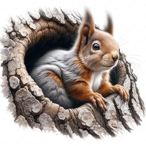 Mysterious Squirrel Clipart Enigmatic Squirrel Clipart Bundle 10