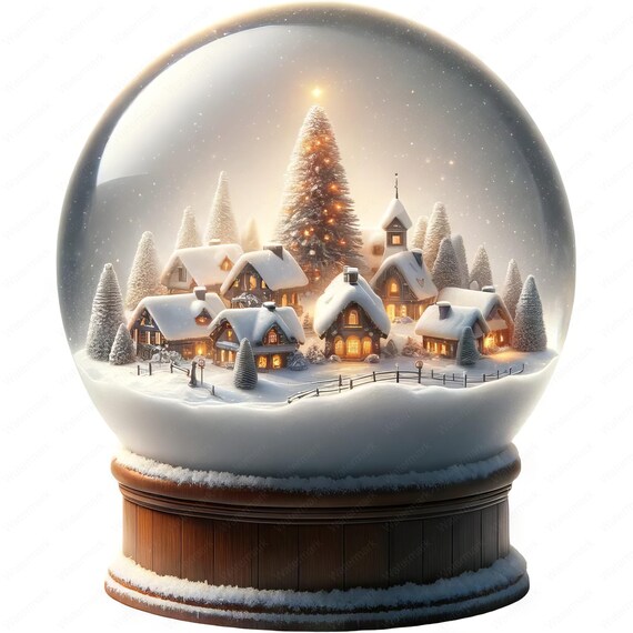 Snow Globe Clipart | Whimsical Snow Globe Clipart Bundle