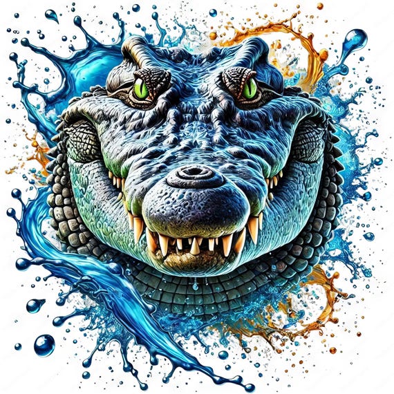 Bold Crocodile Clipart Bundle | Wildlife Art Printables (Digital Download)