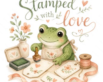 Tiny Craft Desk Clipart Bundle, Animals, Stationery Art (Commercial Use)