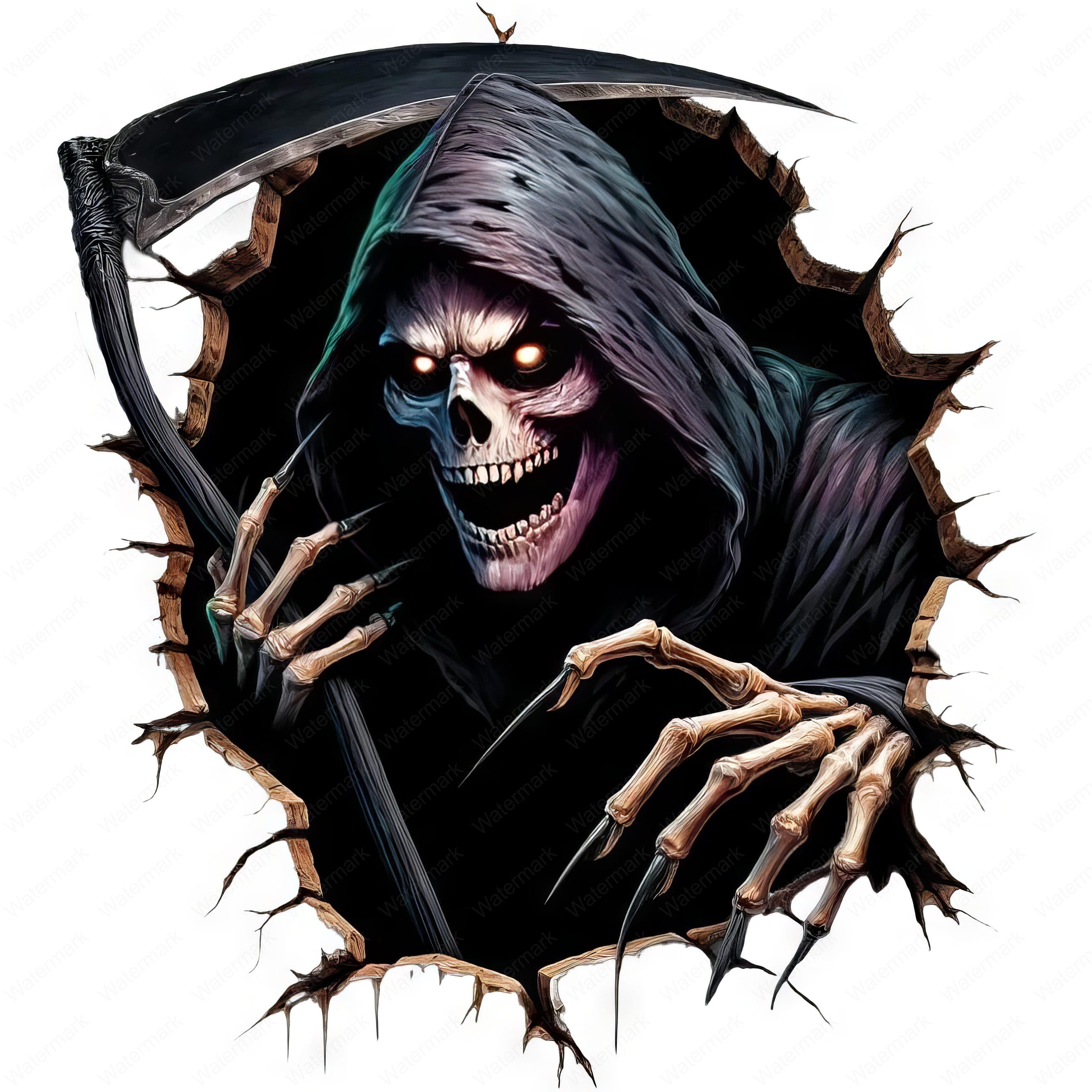 Grim Reaper Clipart Bundle: 10 Dark Art Designs (digital Download