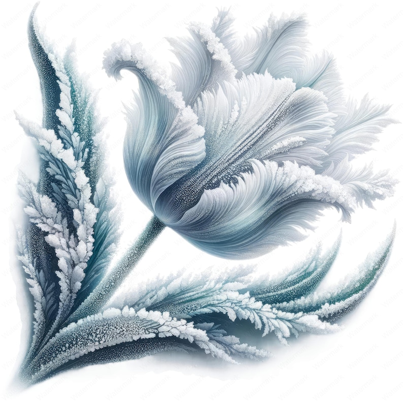 Elegant tulpan clipart-paket: Raffinerad blomsterkonst (digital nedladdning) bild 10