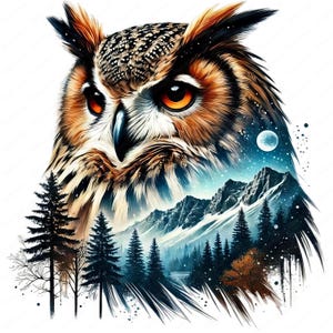 Clipart gufo / Pacchetto clipart gufo incantevole / 10 disegni di alta qualità / Arte naturale / Stampabili / Uso commerciale