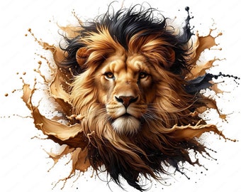 3D Majestic Lion Clipart | Regal 3D Lion Clipart Bundle | 10 High-Quality Designs | Wildlife Art | Printables | Commercial Use
