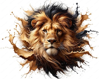 3D Majestic Lion Clipart | Regal 3D Lion Clipart Bundle | 10 High-Quality Designs | Wildlife Art | Printables | Commercial Use