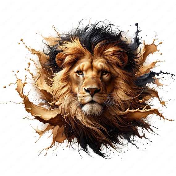 Regal 3D Lion Clipart Bundle | Wildlife Art (Digital Download)