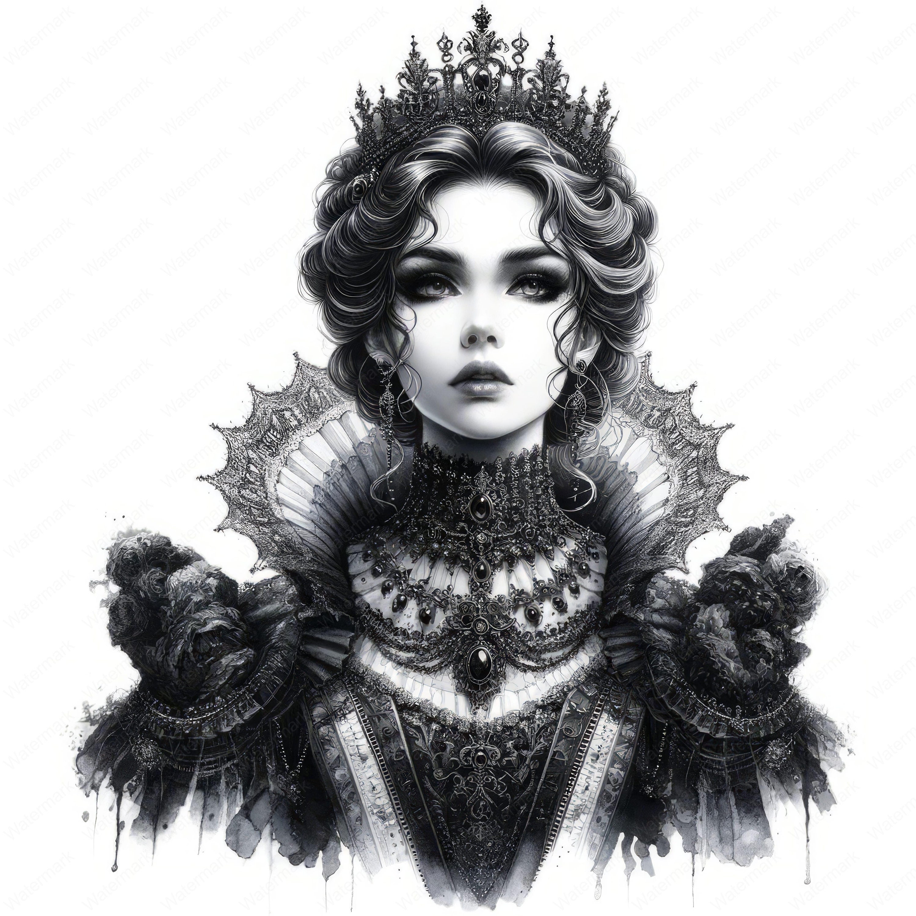 Gothic Princess Clipart Bundle: Fairy Tale Art (digital Download) - Etsy