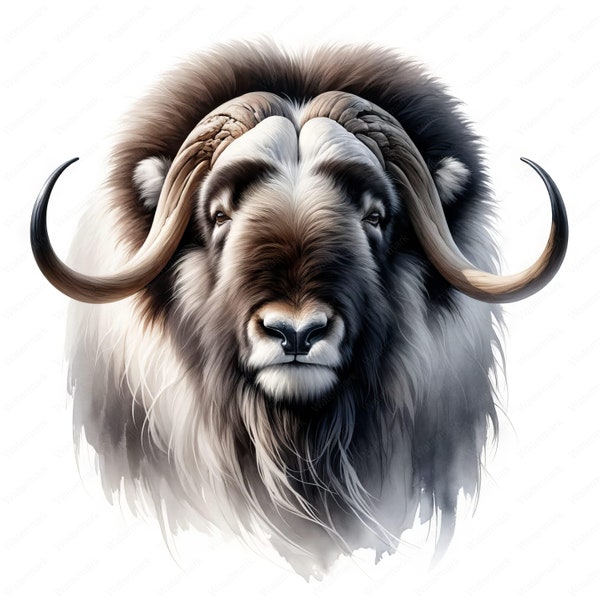 Muskox Clipart | Clipart Bundle | 10 High-Quality Images | Wall Art | Paper Craft | Apparel | Digital Prints | Commercial Use