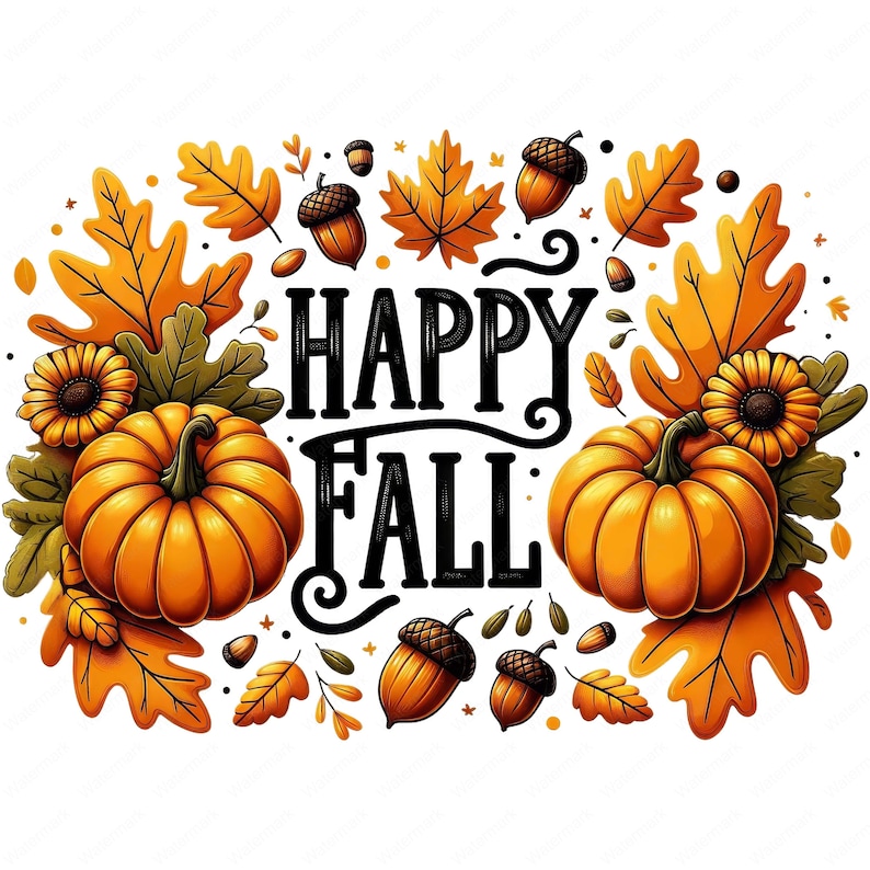 Fall Harvest Clipart Bundle: Autumn Art Printables (Commercial Use) (Digital Download) image 3
