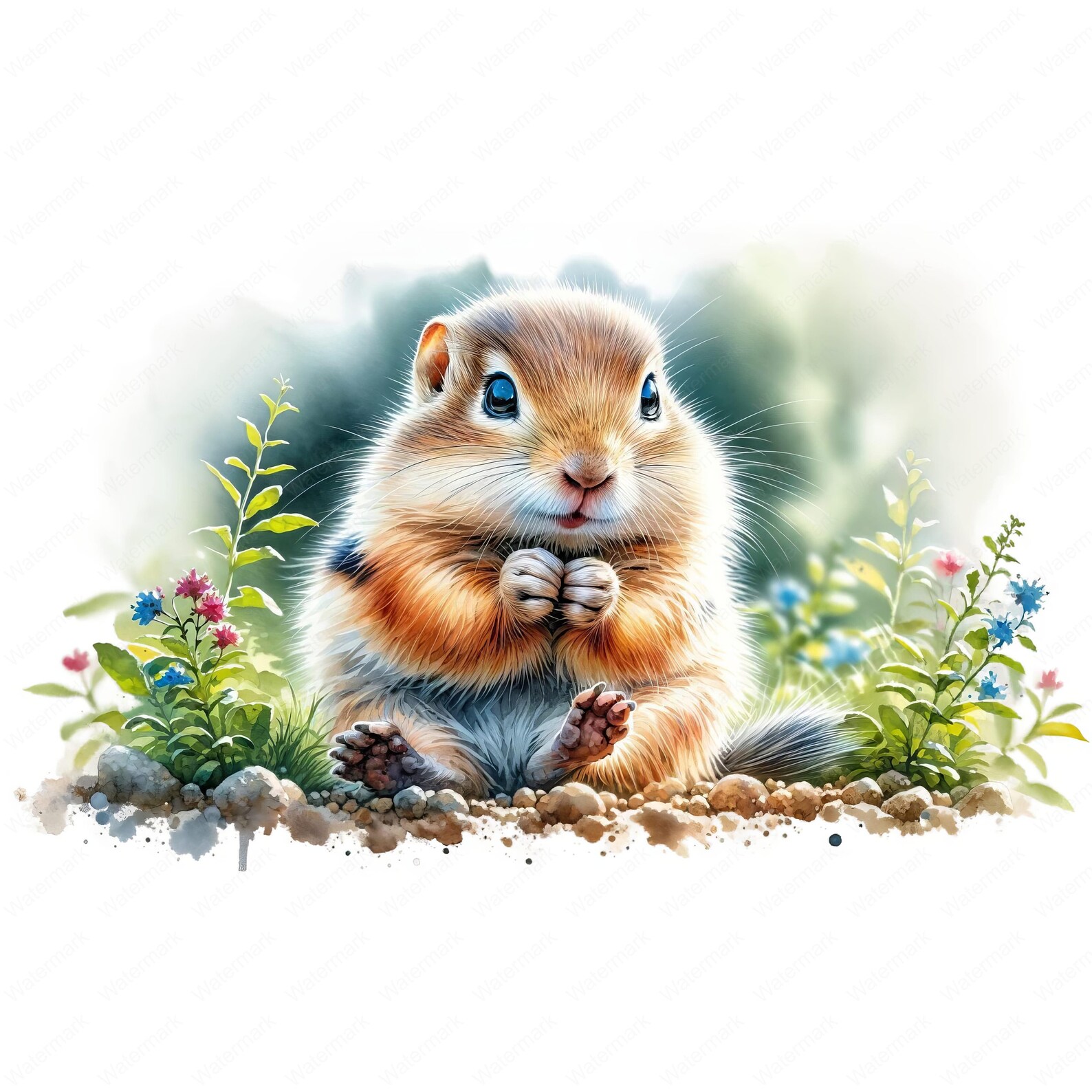 Cute Gopher Clipart Bundle | Wildlife Art Printables (commercial Use ...
