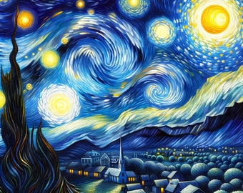 Starry Night Clipart: Celestial Digital Paper (PDF Download)