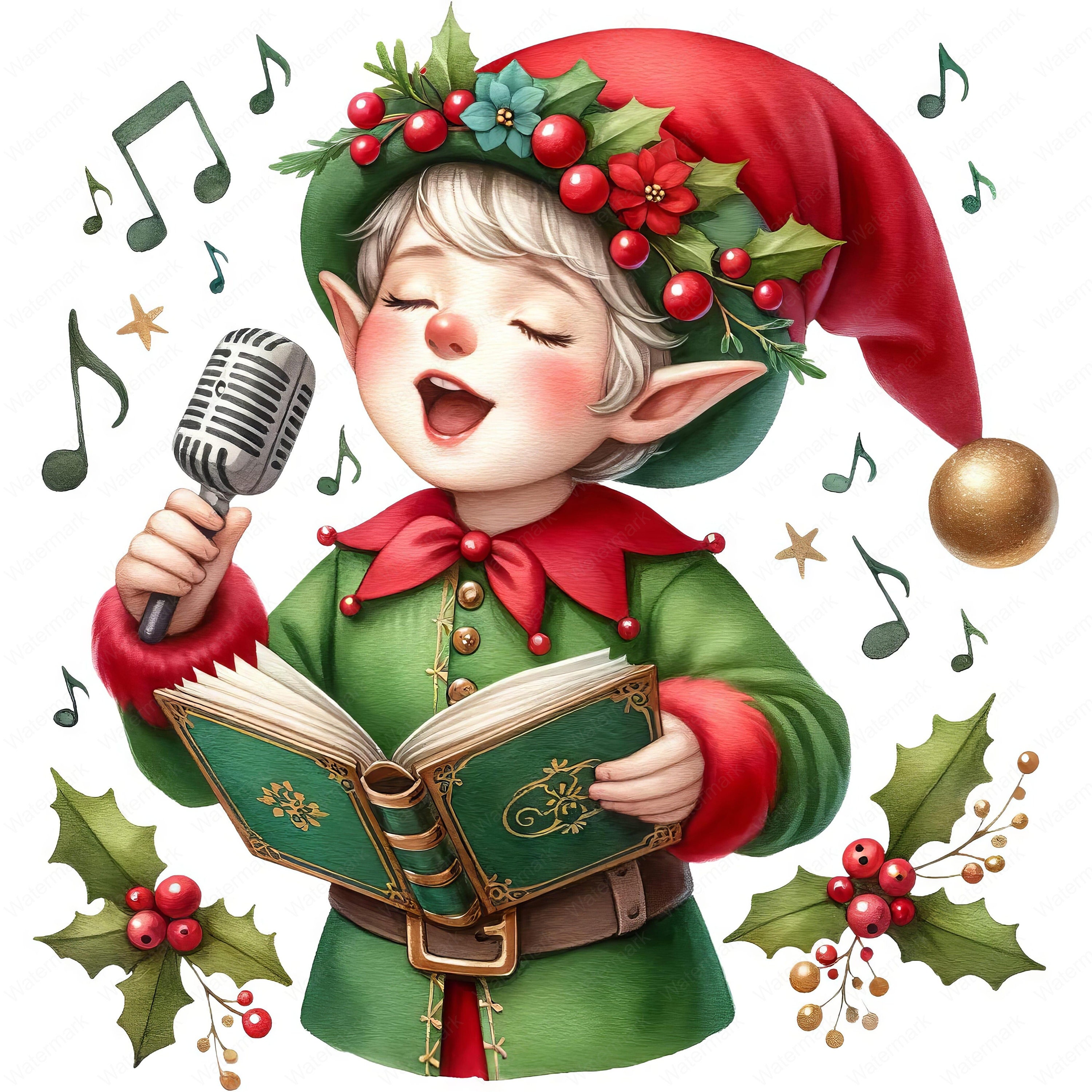 Christmas Elf Clipart Bundle: Whimsical Holiday Designs (digital ...