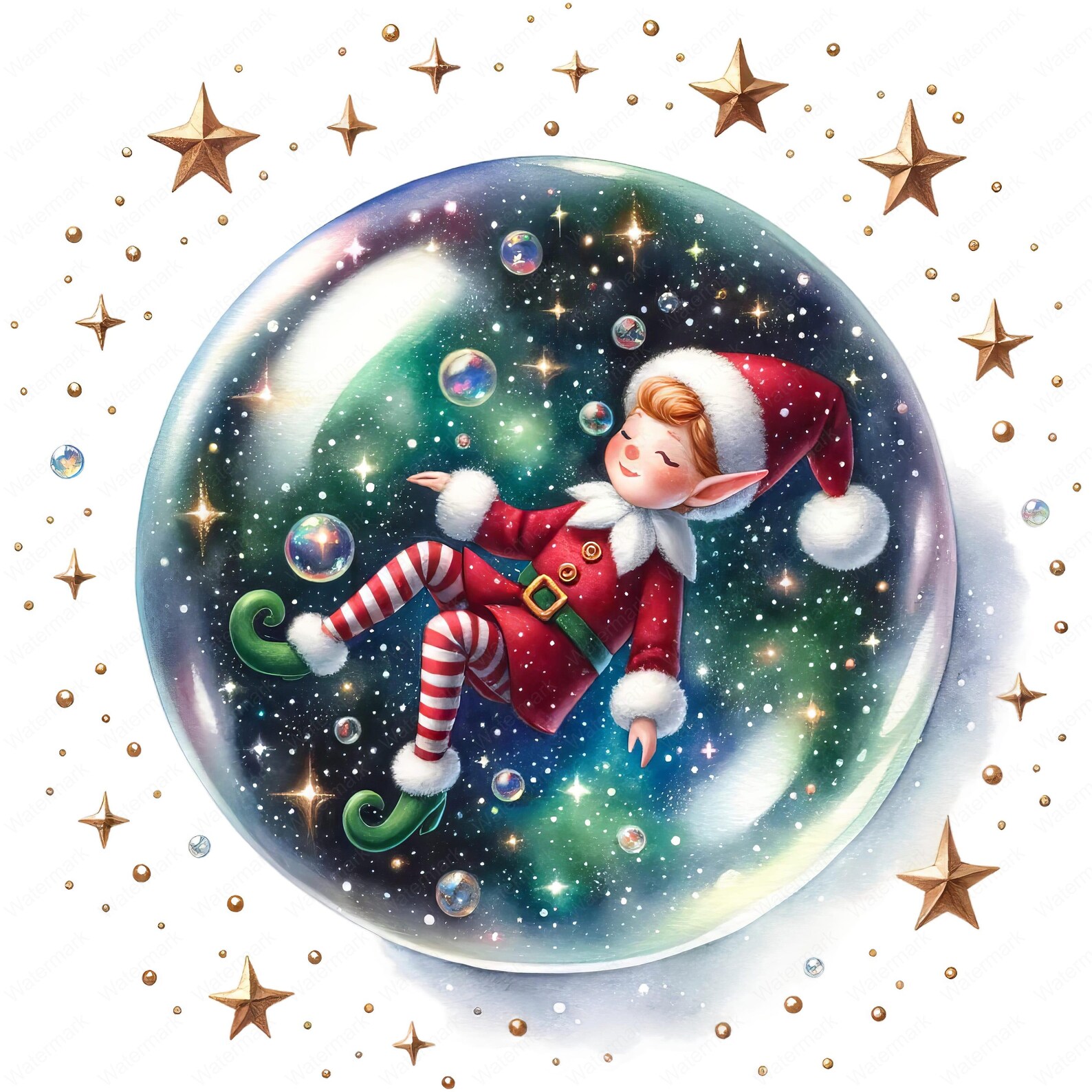 Christmas Elf Clipart Bundle: Whimsical Holiday Designs (digital ...