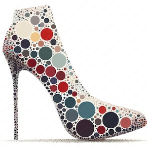Minimalist High Heel Shoe Clipart: Fashion Art Printables (Digital Download)