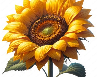 Sunflower Clipart Bundle: Vibrant Floral Art, Commercial Use (Digital Download)