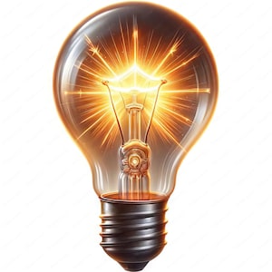 Clipart ampoule | Ampoule complexe de cliparts | 10 modèles de haute qualité | L'art de l'éclairage | Imprimables | Utilisation commerciale