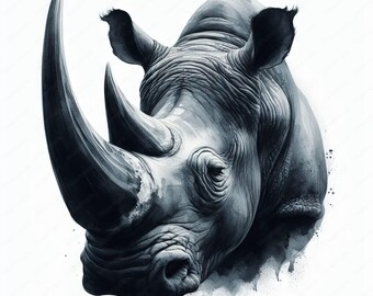 Rhino Clipart | Clipart Bundle | 10 Majestic Images | Wildlife Art | Crafts | Apparel | Digital Prints | Commercial Use