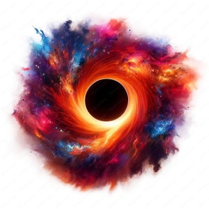 Black Hole Clipart | Cosmic Black Hole Clipart Bundle | 10 High-Quality Designs | Space Art | Printables | Commercial Use