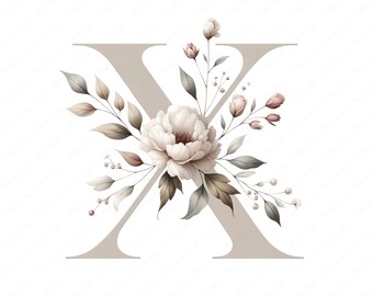 Elegant Floral Letters U to Z and Symbols | 10 High-quality